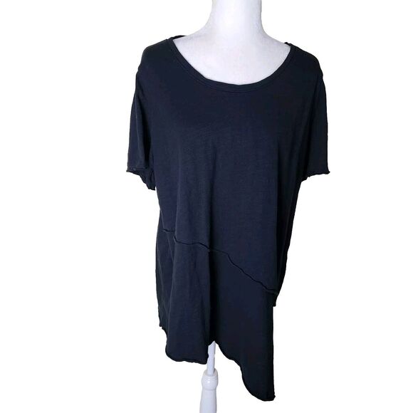 Soft Surroundings Tops - Soft Surroundings Womens 1X Endless Summer Tunic Top Black 100% Cotton